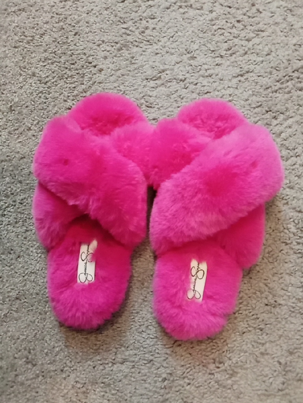 Strawberry Pink Soft Fuzzy Slippers